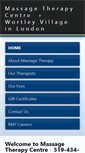 Mobile Screenshot of massagetherapycentre.com