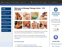 Tablet Screenshot of massagetherapycentre.com